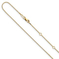 Leslie's 10k .85mm Box 1in+1in Adjustable Chain