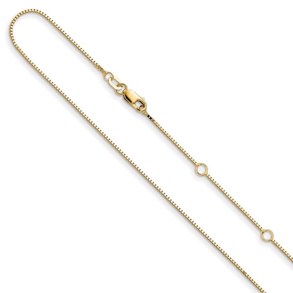 Leslie's 10k .85mm Box 1in+1in Adjustable Chain