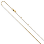 Leslie's 10k .85mm Box 1in+1in Adjustable Chain - Image 2