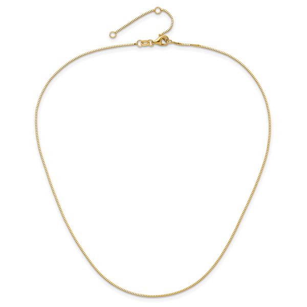 Leslie's 10k .85mm Box 1in+1in Adjustable Chain - Image 4