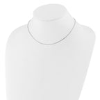 Leslie's 10k White Gold .85mm Box 1in+1in Adjustable Chain - Image 3
