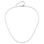 Leslie's 10k White Gold .85mm Box 1in+1in Adjustable Chain - Image 4
