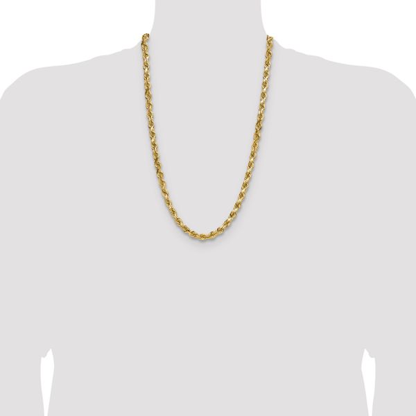 Leslie's 10K 6.5mm Diamond-Cut Rope Chain - Image 4
