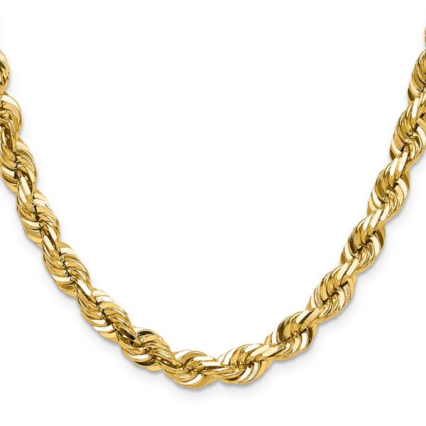 Leslie's 10K 7mm Diamond-Cut Rope Chain - Image 2