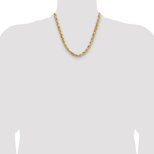 Leslie's 10K 7mm Diamond-Cut Rope Chain - Image 4