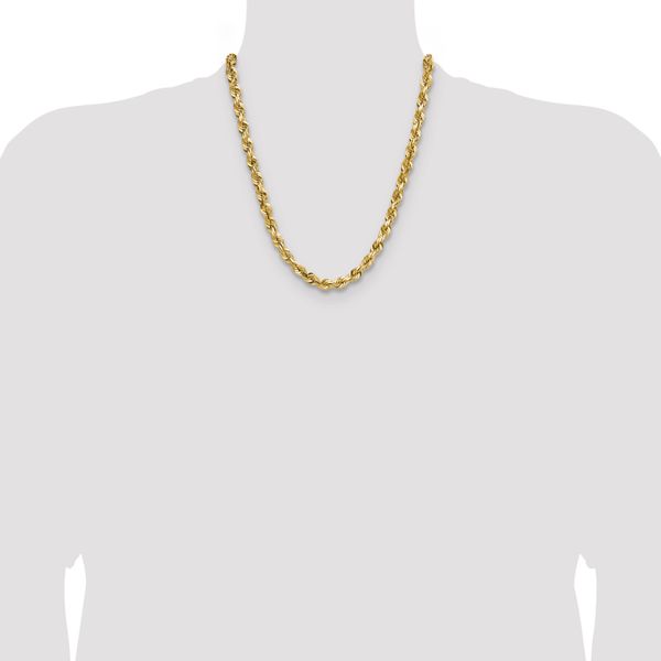 Leslie's 10K 7mm Diamond-Cut Rope Chain - Image 4