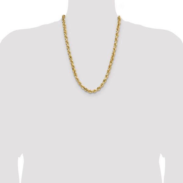 Leslie's 10K 7mm Diamond-Cut Rope Chain - Image 4