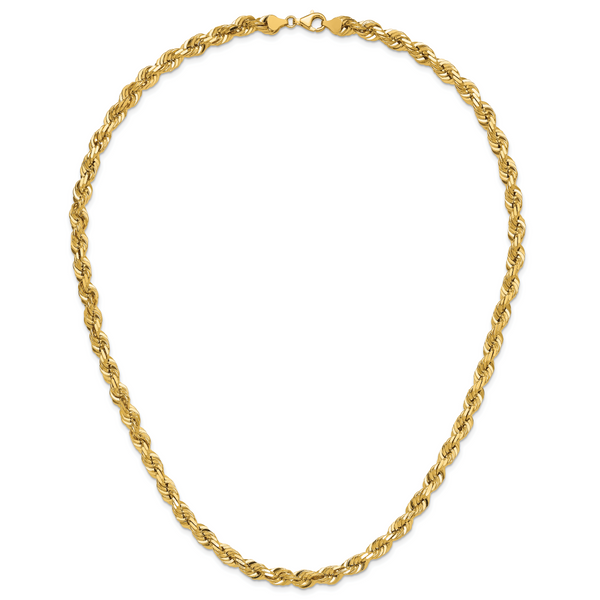 Leslie's 10K 7mm Diamond-Cut Rope Chain - Image 5