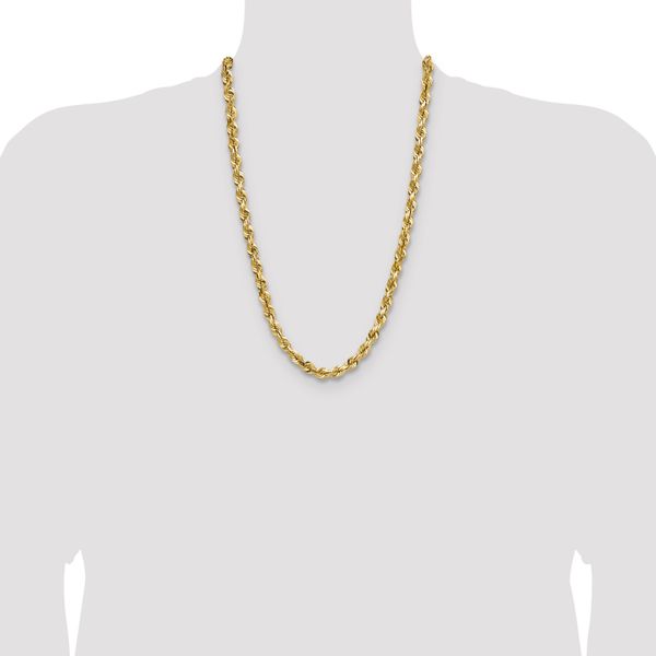 Leslie's 10K 7mm Diamond-Cut Rope Chain - Image 4