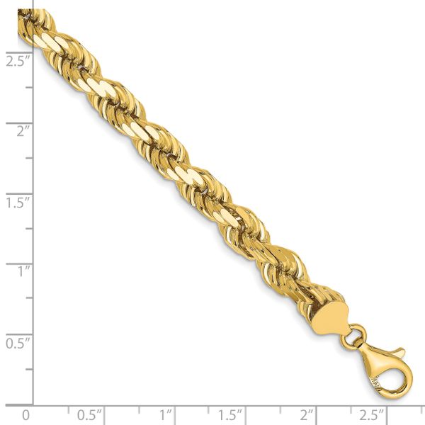Leslie's 10K 7mm Diamond-Cut Rope Chain - Image 2