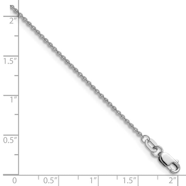 Leslie's 10K White Gold 1.4mm Flat Cable Chain - Image 5