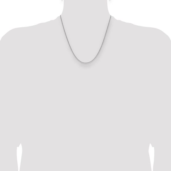 Leslie's 10K White Gold 1.4mm Flat Cable Chain - Image 4