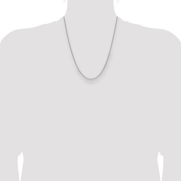 Leslie's 10K White Gold 1.4mm Flat Cable Chain - Image 4