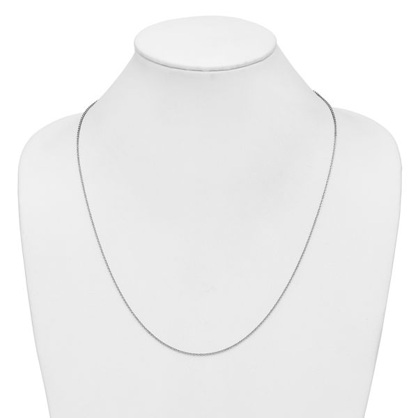 Leslie's 10K White Gold 1.4mm Flat Cable Chain - Image 4