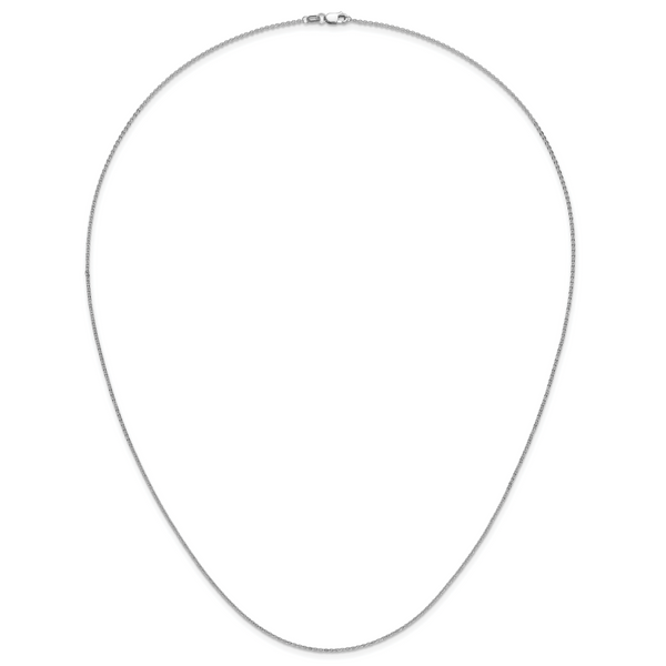 Leslie's 10K White Gold 1.4mm Flat Cable Chain - Image 5