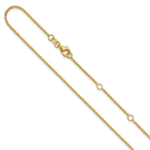 Leslie's 10k 1.4mm Flat Cable 1in+1in Adjustable Chain