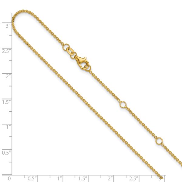 Leslie's 10k 1.4mm Flat Cable 1in+1in Adjustable Chain - Image 3