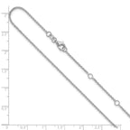 Leslie's 10k White Gold 1.4mm Flat Cable 1in+1in Adjustable Chain - Image 3