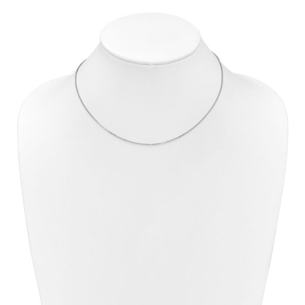 Leslie's 10k White Gold 1.4mm Flat Cable 1in+1in Adjustable Chain - Image 4