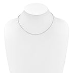 Leslie's 10k White Gold 1.4mm Flat Cable 1in+1in Adjustable Chain - Image 4