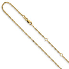 Leslie's 10k 1.5mm Singapore 1in+1in Adjustable Chain