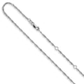Leslie's 10k White Gold 1.5mm Singapore 1in+1in Adjustable Chain