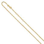 Leslie's 10k 1.7mm Singapore 1in+1in Adjustable Chain - Image 2