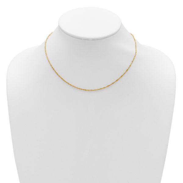 Leslie's 10k 1.7mm Singapore 1in+1in Adjustable Chain - Image 3