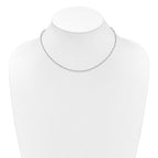 Leslie's 10k White Gold 1.7mm Singapore 1in+1in Adjustable Chain - Image 4