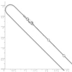 Leslie's 10K White Gold .65mm D/C Spiga 1in+1in Adjustable Chain - Image 3
