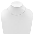 Leslie's 10K White Gold .65mm D/C Spiga 1in+1in Adjustable Chain - Image 4