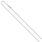 Leslie's 10K White Gold 1mm D/C Spiga 1in+1in Adjustable Chain - Image 2