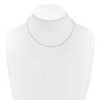 Leslie's 10K White Gold 1mm D/C Spiga 1in+1in Adjustable Chain - Image 4