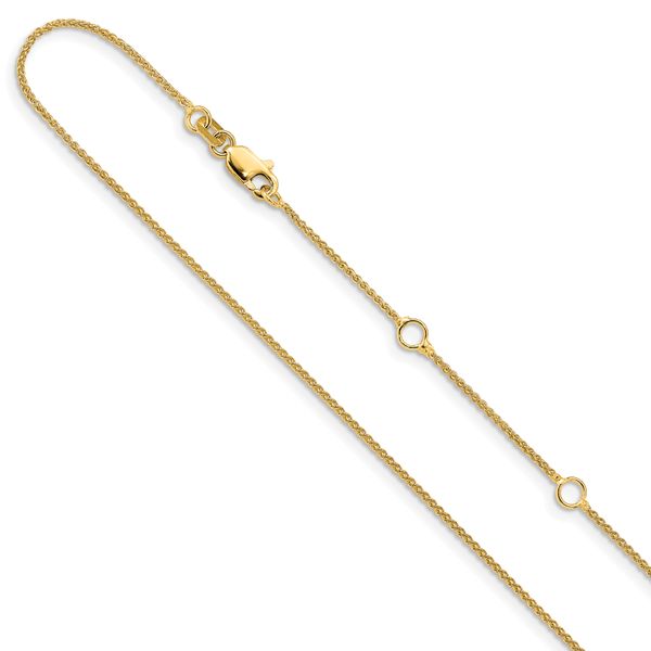 Leslie's 10k 1mm Baby Spiga 1in+1in Adjustable Chain