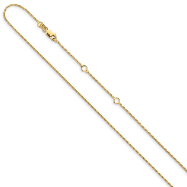 Leslie's 10k 1mm Baby Spiga 1in+1in Adjustable Chain - Image 2
