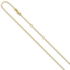 Leslie's 10k 1mm Baby Spiga 1in+1in Adjustable Chain - Image 2