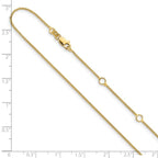 Leslie's 10k 1mm Baby Spiga 1in+1in Adjustable Chain - Image 3