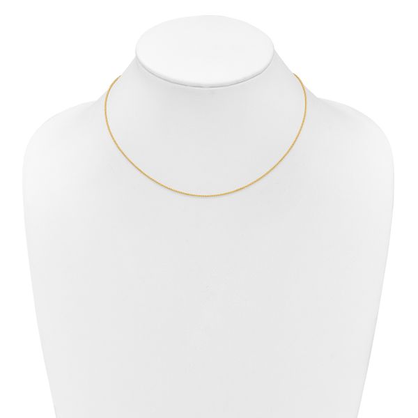 Leslie's 10k 1mm Baby Spiga 1in+1in Adjustable Chain - Image 4