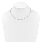 Leslie's 10k White Gold 1.2mm Spiga 1in+1in Adjustable Chain - Image 4