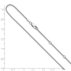Leslie's 10k White Gold 1.5mm Spiga 1in+1in Adjustable Chain - Image 3
