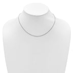 Leslie's 10k White Gold 1.5mm Spiga 1in+1in Adjustable Chain - Image 4
