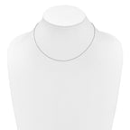Leslie's 10k White Gold 1mm D/C Open Franco 1in+1in Adjustable Chain - Image 4