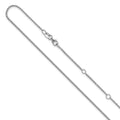 Leslie's 10k White Gold 1.15mm D/C Open Franco 1in+1in Adjustable Chain