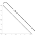 Leslie's 10k White Gold 1.15mm D/C Open Franco 1in+1in Adjustable Chain - Image 3