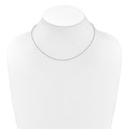 Leslie's 10k White Gold 1.15mm D/C Open Franco 1in+1in Adjustable Chain - Image 4