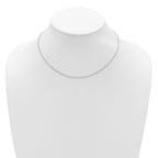 Leslie's 10K White Gold 1.1mm Franco 1in+1in Adjustable Chain - Image 4