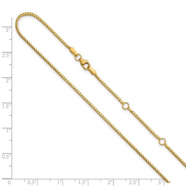 Leslie's 10K 1.25mm Franco 1in+1in Adjustable Chain - Image 3