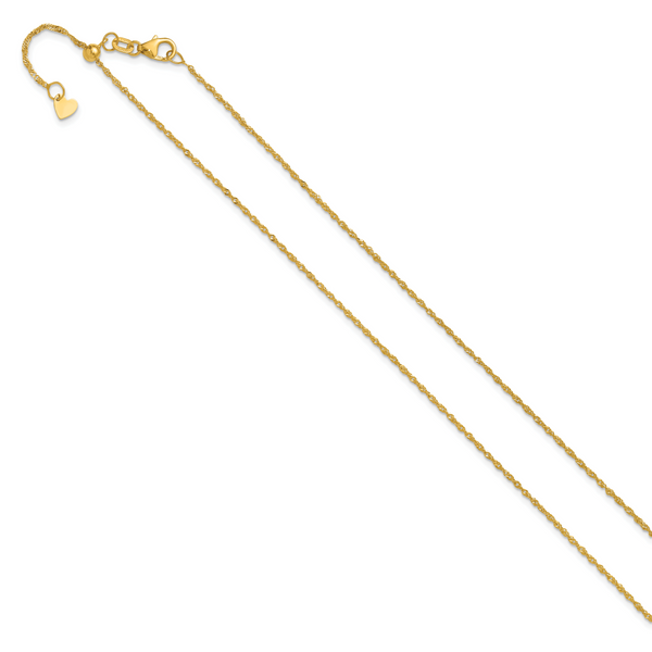 Leslie's 10K Adjustable 1.1mm Singapore Chain - Image 2