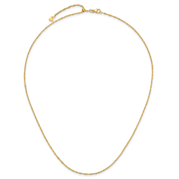 Leslie's 10K Adjustable 1.3mm Singapore Chain - Image 4