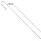 Leslie's 10K White Gold Adjustable .7mm Box Chain - Image 2